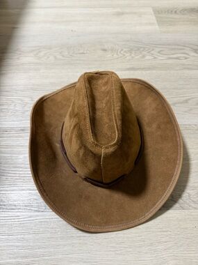 Winfield Cover Co San Francisco Brown Suede/Leather Cowboy Hat #36 M
